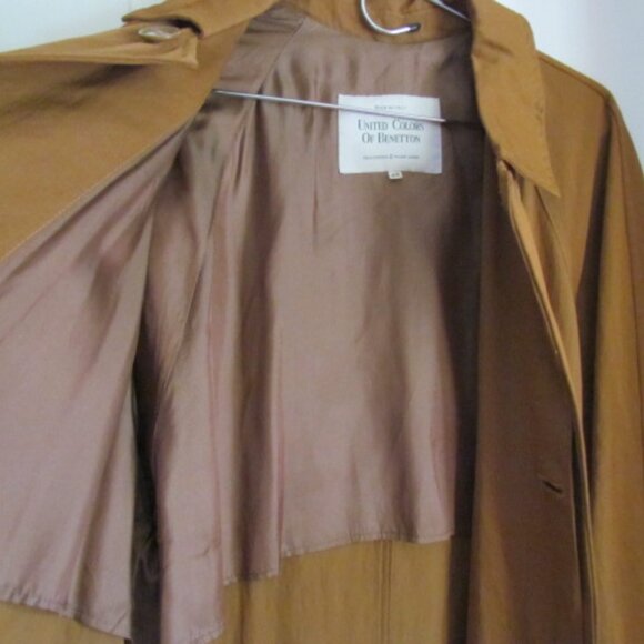 Long overcoat VTG United Colors of Benetton Italy Ladies Mustard Sz 48 (L?)